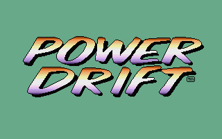 Power Drift title screen for Atari ST